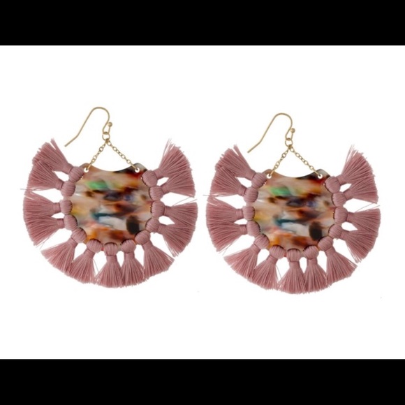 Boho Tassel Fan Earrings - Picture 2 of 5